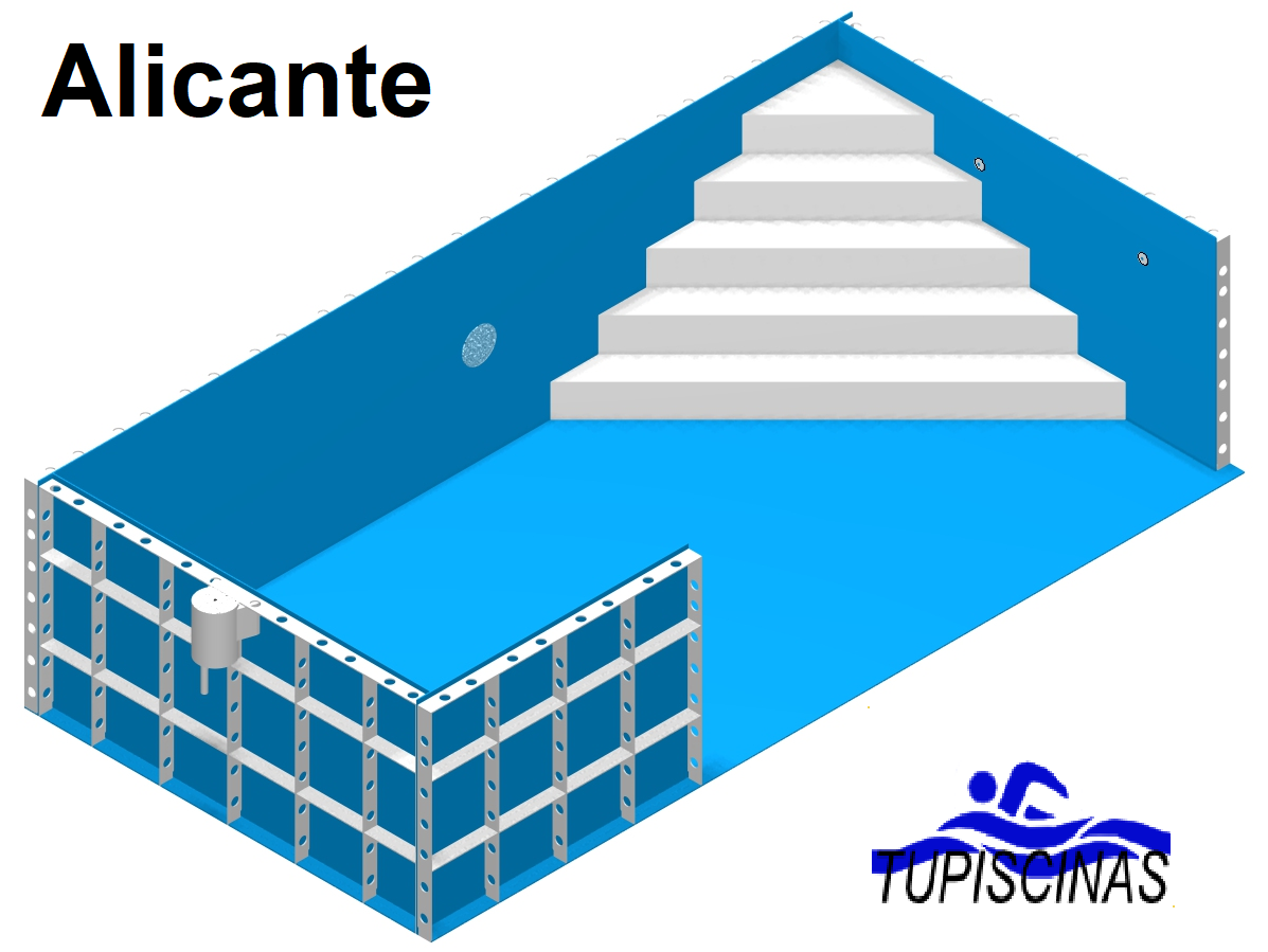TuPiscinas  N°1 / Piscinas de Polipropileno modelo Alicante 1